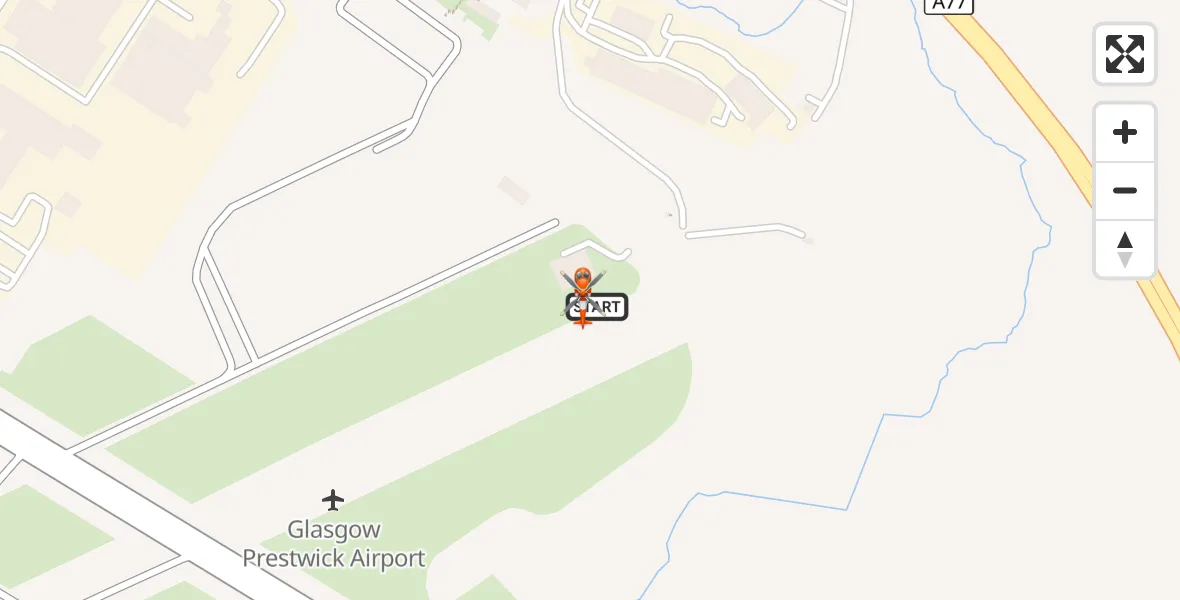 Flight route Coastguard Helicopter Glasgow Prestwick Airport - Glasgow Prestwick Airport, 17 September 2026, 21:14
