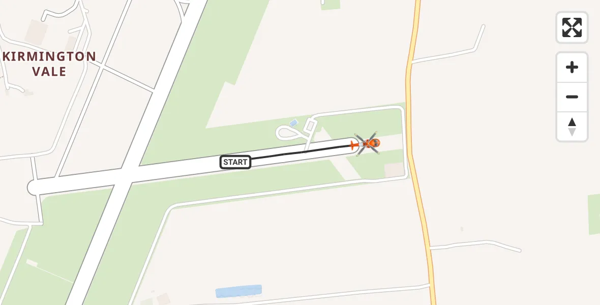 Flight route Coastguard Helicopter Humberside Airport - Humberside Airport, 18 September 2026, 04:30