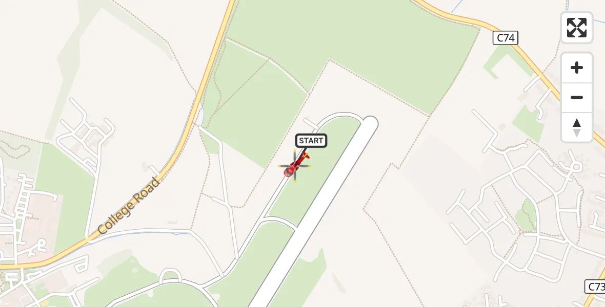 Flight route Air Ambulance Helicopter Cranfield Airport - Cranfield Airport, 18 September 2026, 13:41