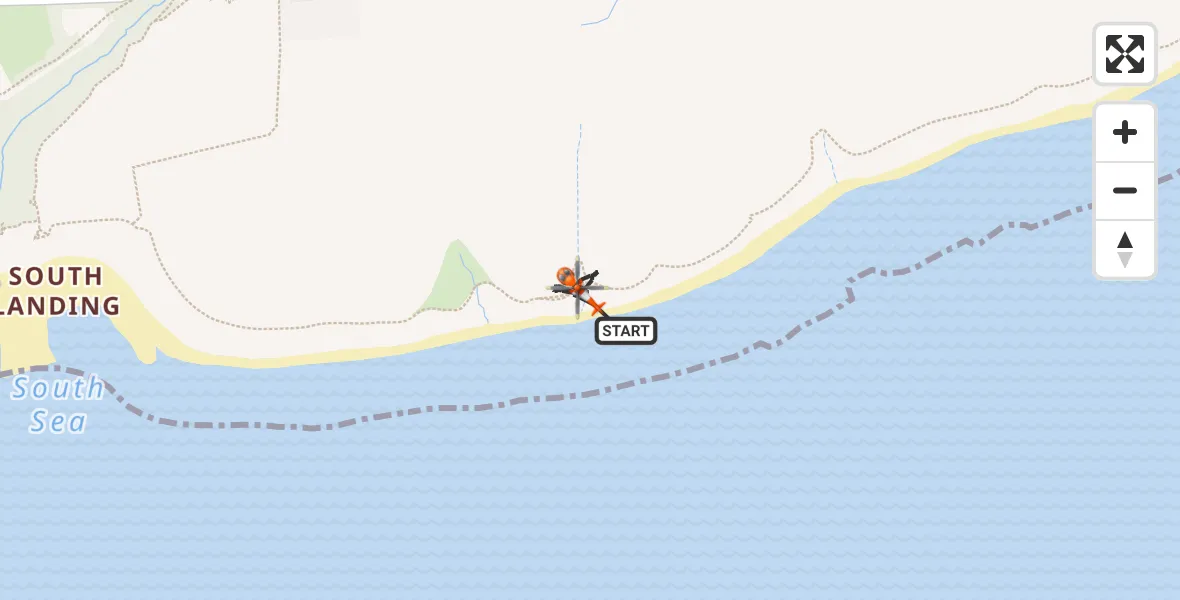 Flight route Coastguard Helicopter Flamborough - Flamborough, 18 September 2026, 18:59
