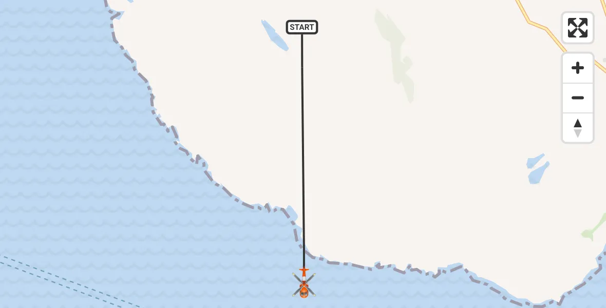 Flight route Coastguard Helicopter Inner Seas - Inner Seas, 19 September 2026, 09:46