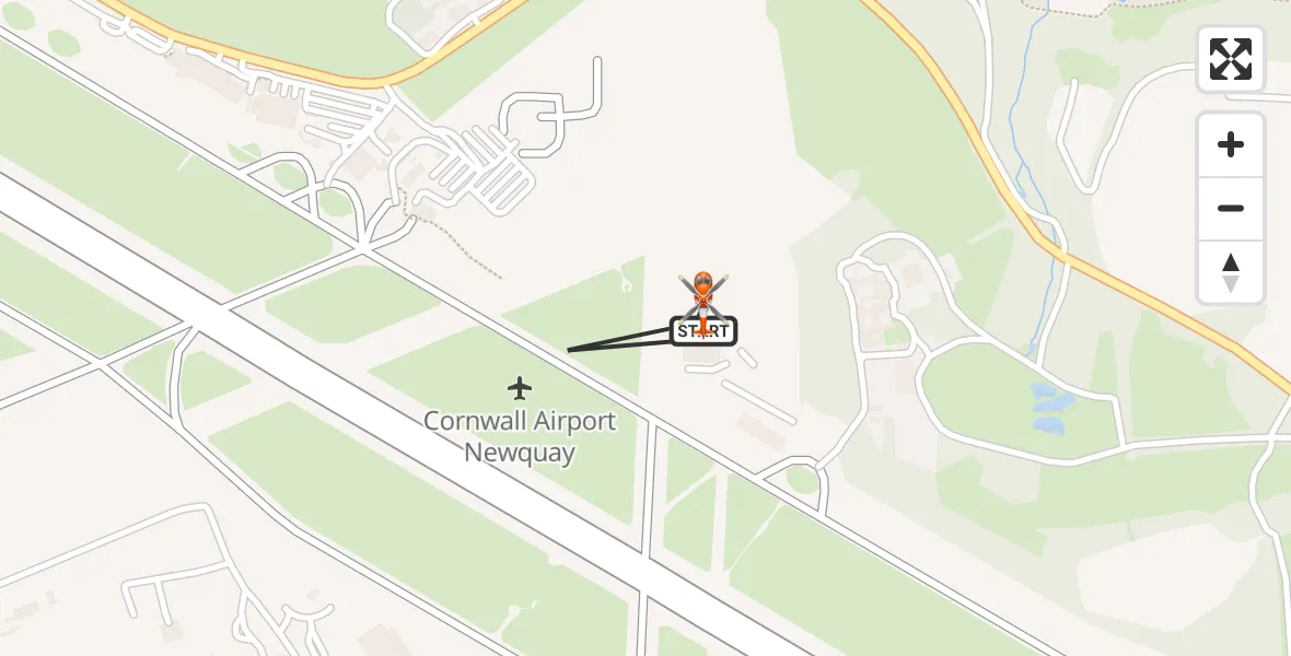 Flight route Coastguard Helicopter Cornwall Airport Newquay - Cornwall Airport Newquay, 20 September 2026, 07:03