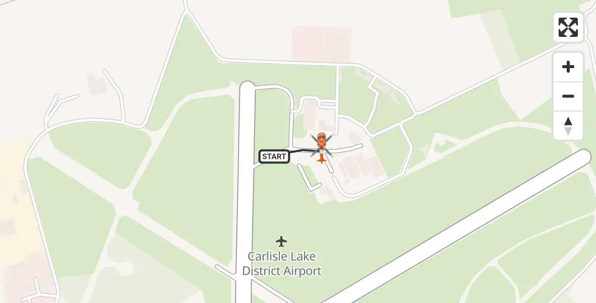 Flight route Coastguard Helicopter Carlisle Lake District Airport - Carlisle Lake District Airport, 20 September 2026, 16:07
