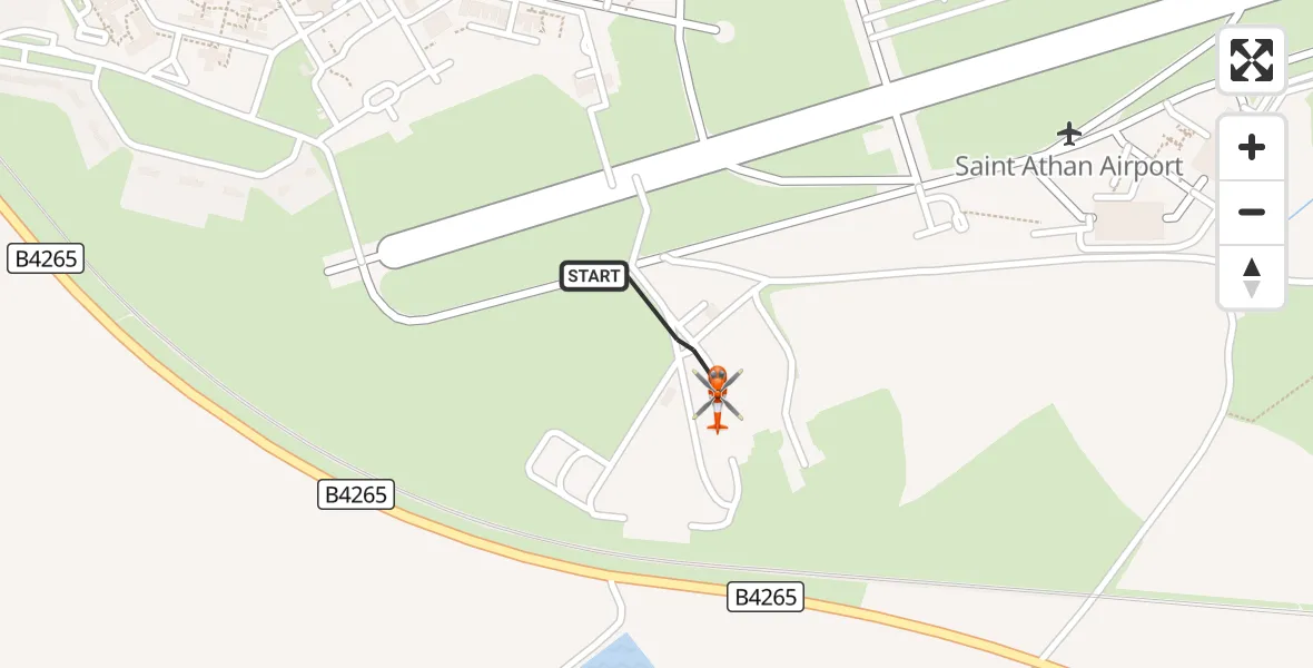 Flight route Coastguard Helicopter MOD St Athan - MOD St Athan, 20 September 2026, 17:43