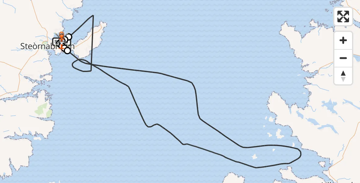 Flight route Coastguard Helicopter Stornoway Airport - Stornoway Airport, 20 September 2026, 17:53