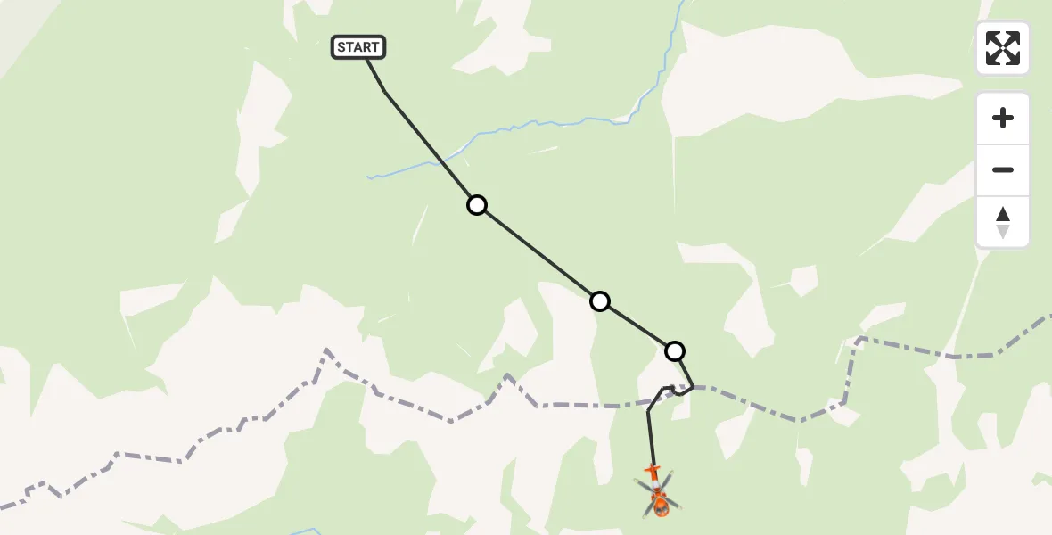 Flight route Coastguard Helicopter Ballater - Angus, 21 September 2026, 15:03