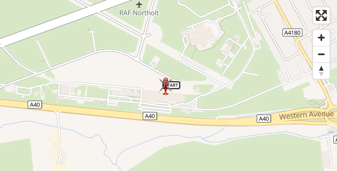 Flight route Air Ambulance Helicopter RAF Northolt - RAF Northolt, 21 September 2026, 18:32