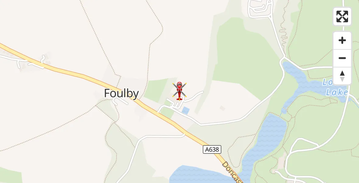 Flight route Air Ambulance Helicopter YAA Nostell Helicopter Port - YAA Nostell Helicopter Port, 21 September 2026, 19:37