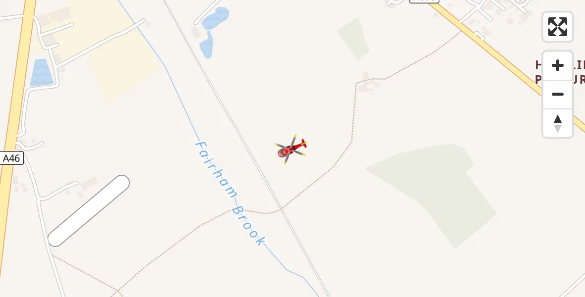 Flight route Air Ambulance Helicopter Hickling - Hickling, 21 September 2026, 20:02