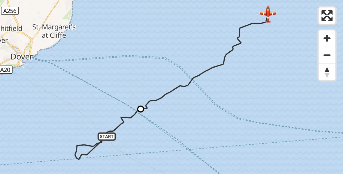 Flight route Coastguard Drone English Channel - North Sea, 22 September 2026, 06:39