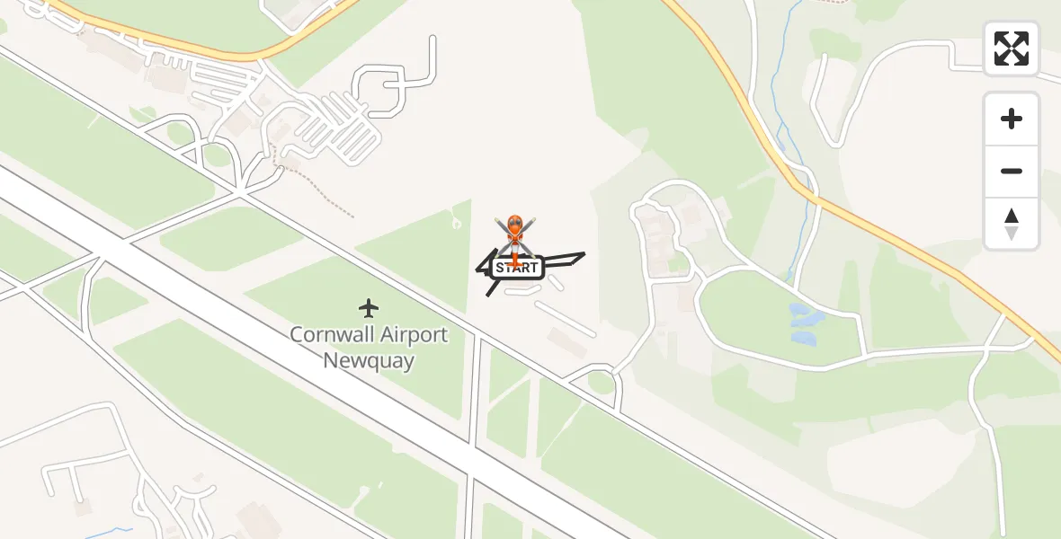 Flight route Coastguard Helicopter Cornwall Airport Newquay - Cornwall Airport Newquay, 22 September 2026, 06:56