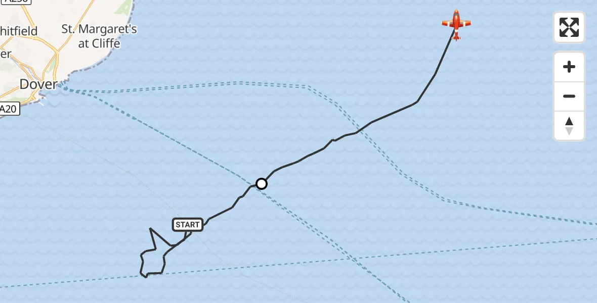 Flight route Coastguard Drone English Channel - North Sea, 22 September 2026, 07:13