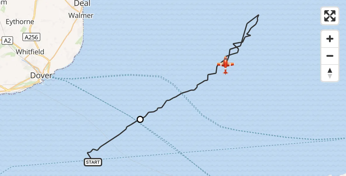 Flight route Coastguard Drone English Channel - North Sea, 22 September 2026, 08:57