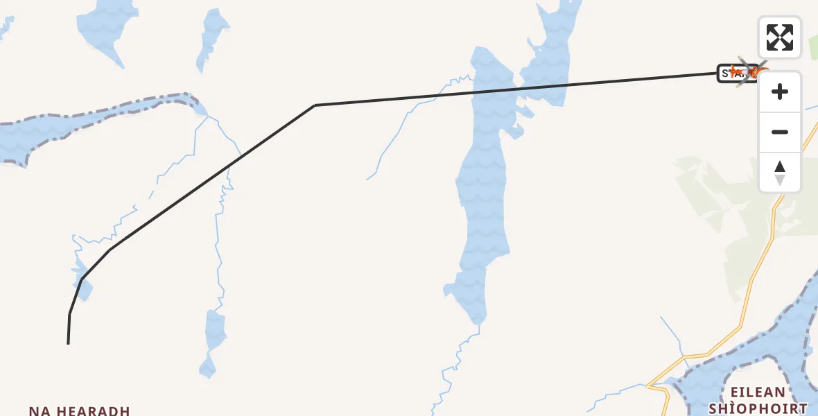 Flight route Coastguard Helicopter Airighean a' Mheòig - Airighean a' Mheòig, 22 September 2026, 10:32