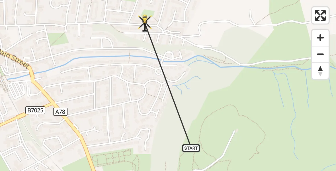 Flight route Police Helicopter Largs - Largs, 22 September 2026, 10:53