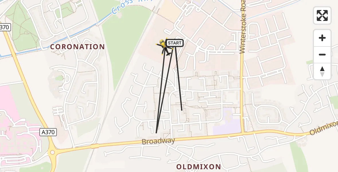 Flight route Police Helicopter Weston-super-Mare - Weston-super-Mare, 22 September 2026, 10:55