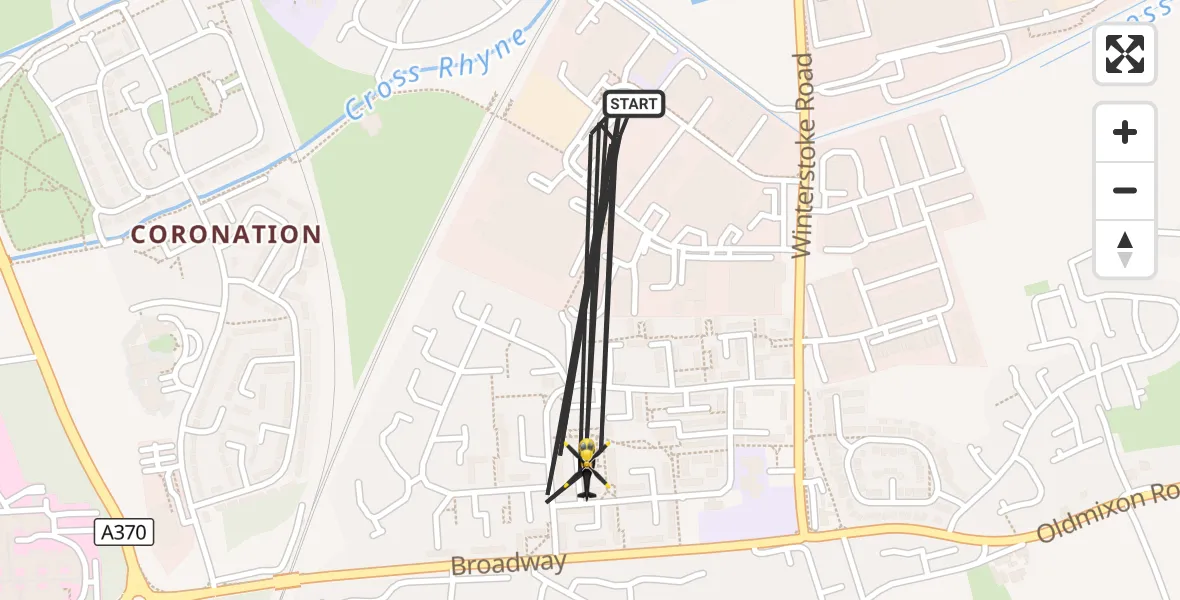 Flight route Police Helicopter Weston-super-Mare - Weston-super-Mare, 22 September 2026, 11:26