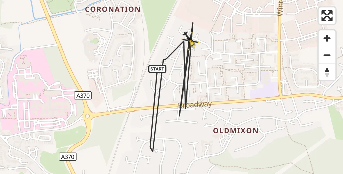 Flight route Police Helicopter Weston-super-Mare - Weston-super-Mare, 22 September 2026, 13:41