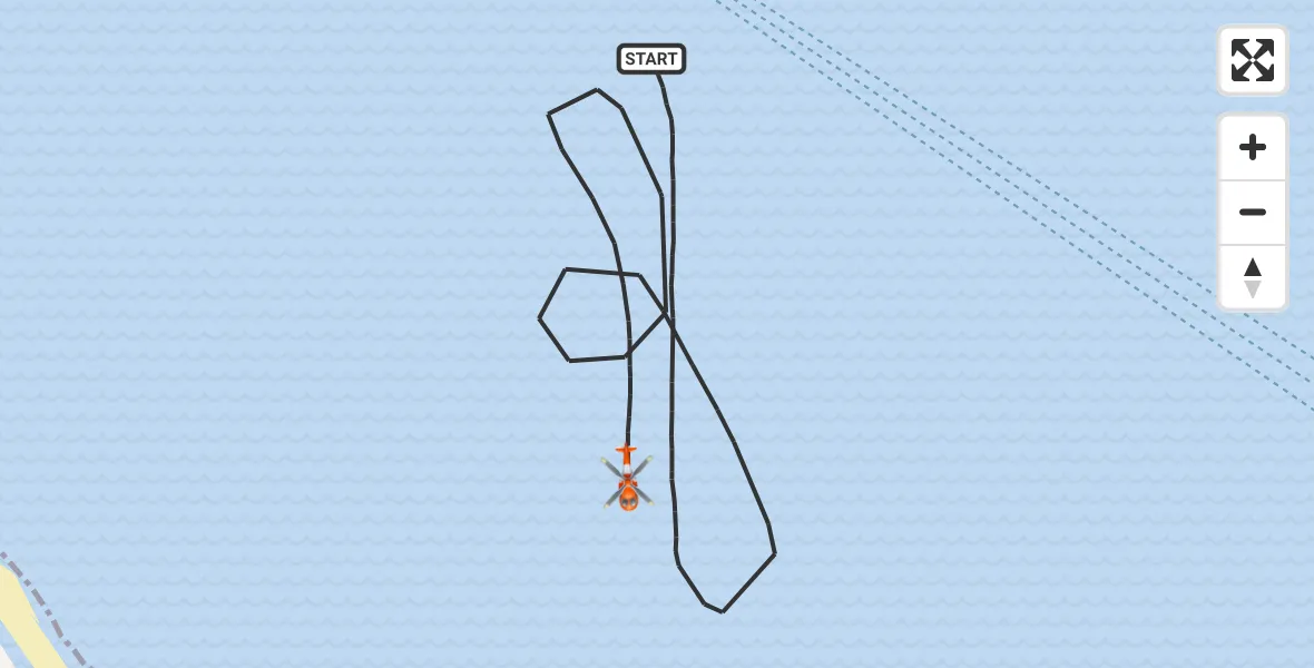 Flight route Coastguard Helicopter North Sea - North Sea, 22 September 2026, 14:42