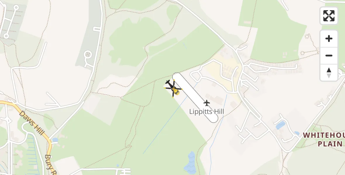 Flight route Police Helicopter Metropolitan Police Air Support Unit Lippitts Hill - Metropolitan Police Air Support Unit Lippitts Hill, 22 September 2026, 15:23