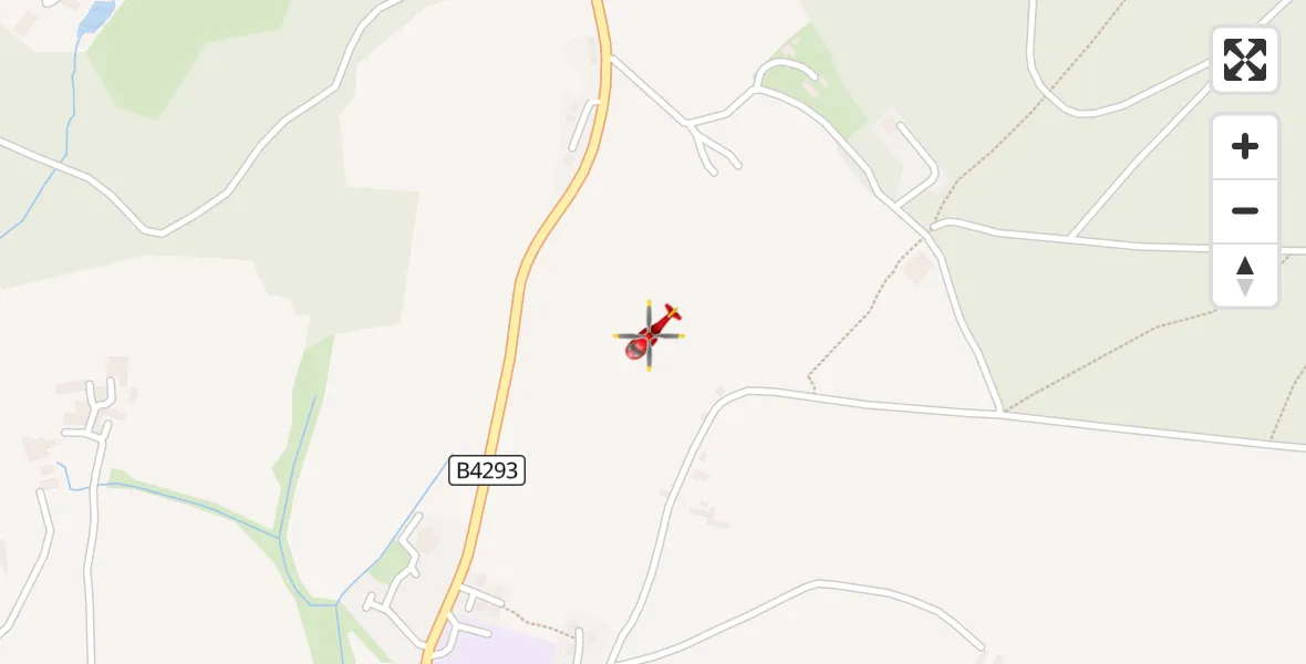 Flight route Air Ambulance Helicopter Trellech - Trellech, 22 September 2026, 16:11