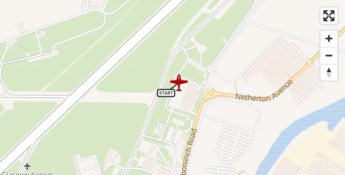 Flight route Air Ambulance Aircraft Glasgow Airport - Glasgow Airport, 22 September 2026, 16:53
