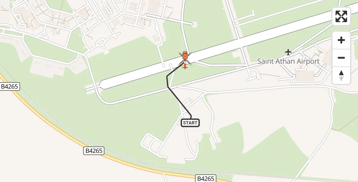Flight route Coastguard Helicopter MOD St Athan - MOD St Athan, 22 September 2026, 18:05