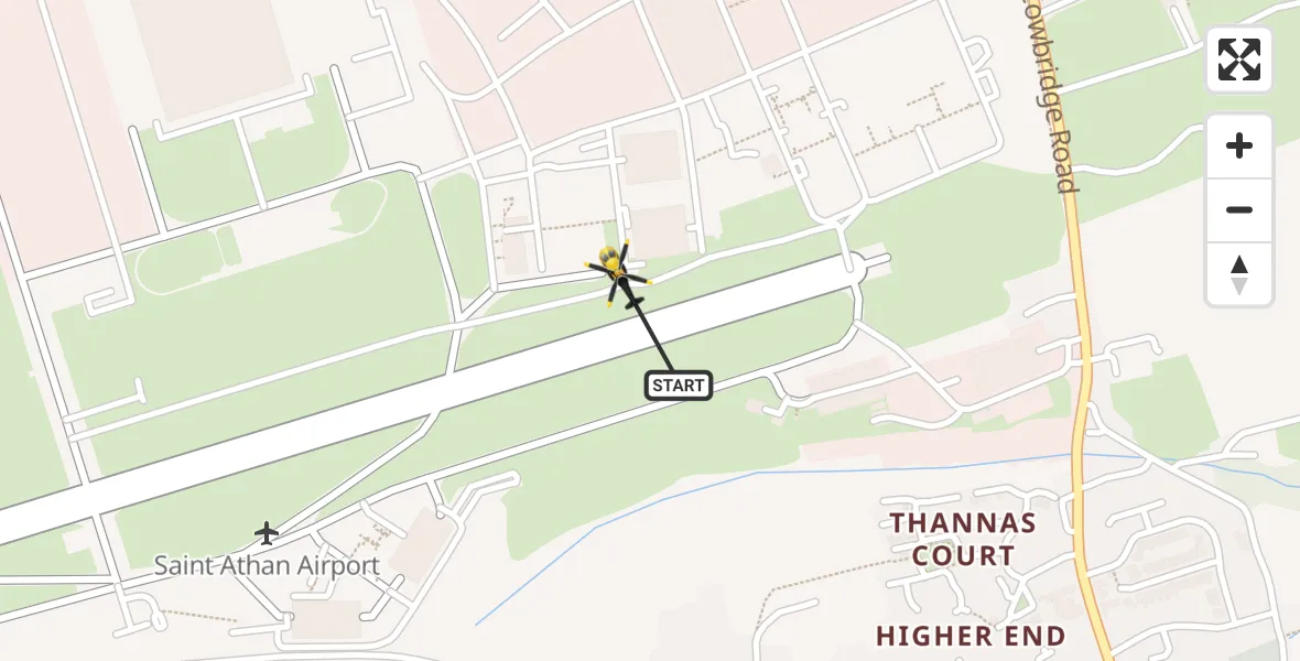 Flight route Police Helicopter MOD St Athan - MOD St Athan, 22 September 2026, 20:28