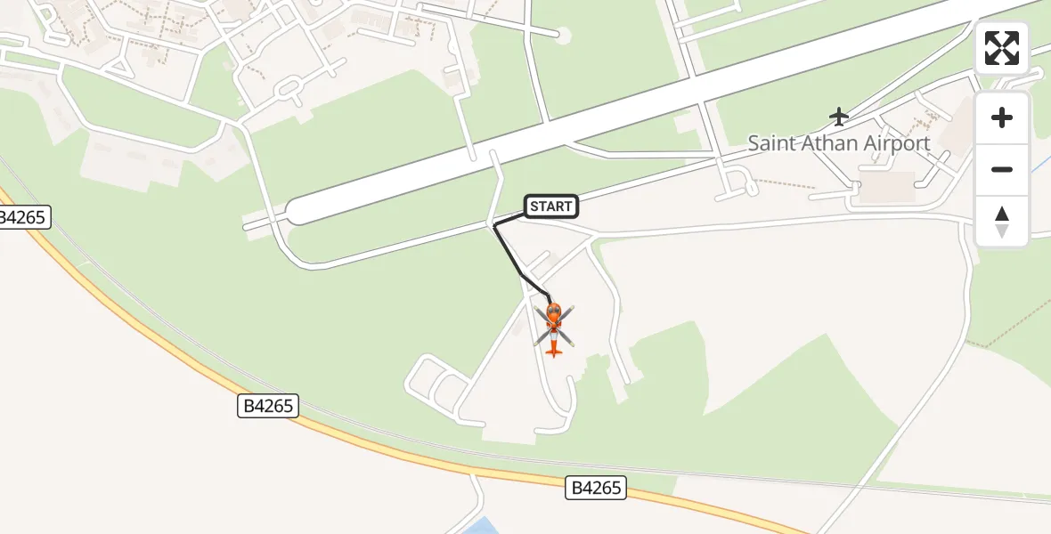 Flight route Coastguard Helicopter MOD St Athan - MOD St Athan, 23 September 2026, 14:54