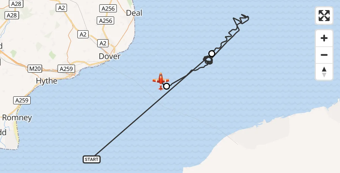 Flight route Coastguard Drone English Channel - English Channel, 24 September 2026, 06:26