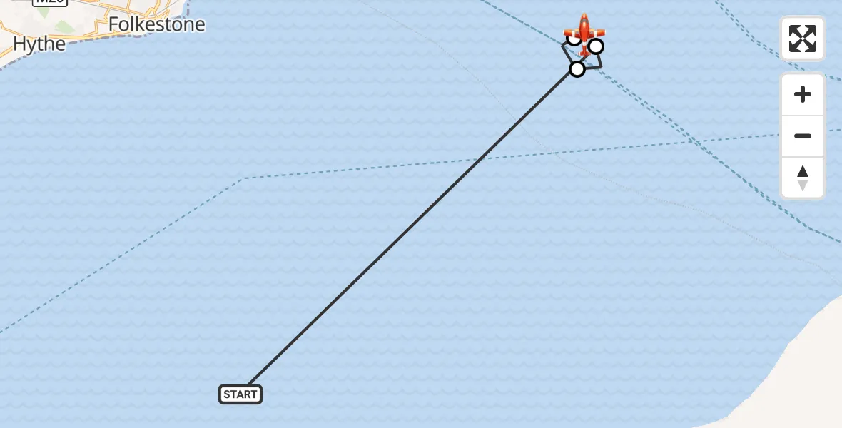 Flight route Coastguard Drone English Channel - North Sea, 24 September 2026, 09:16