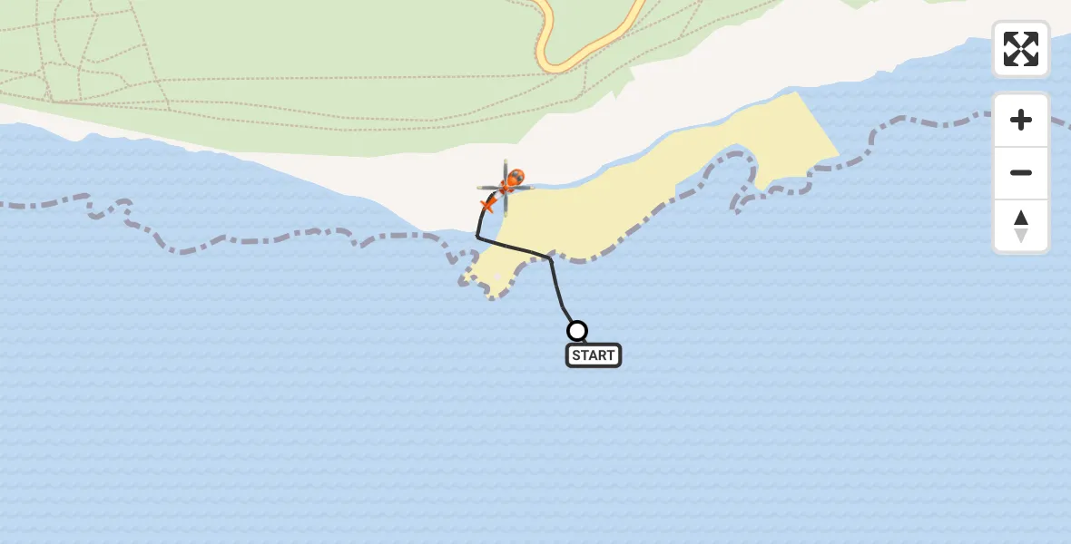Flight route Coastguard Helicopter English Channel - Eastbourne, 24 September 2026, 14:53