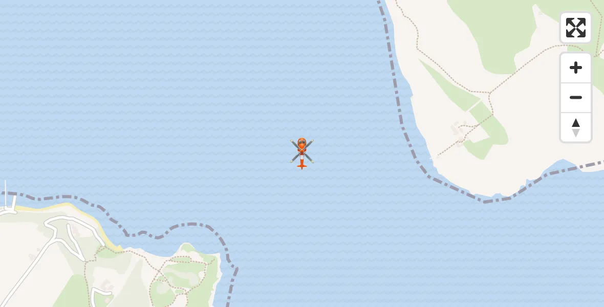Flight route Coastguard Helicopter Inner Seas - Inner Seas, 24 September 2026, 18:32