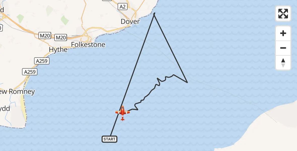 Flight route Coastguard Drone English Channel - English Channel, 25 September 2026, 06:26
