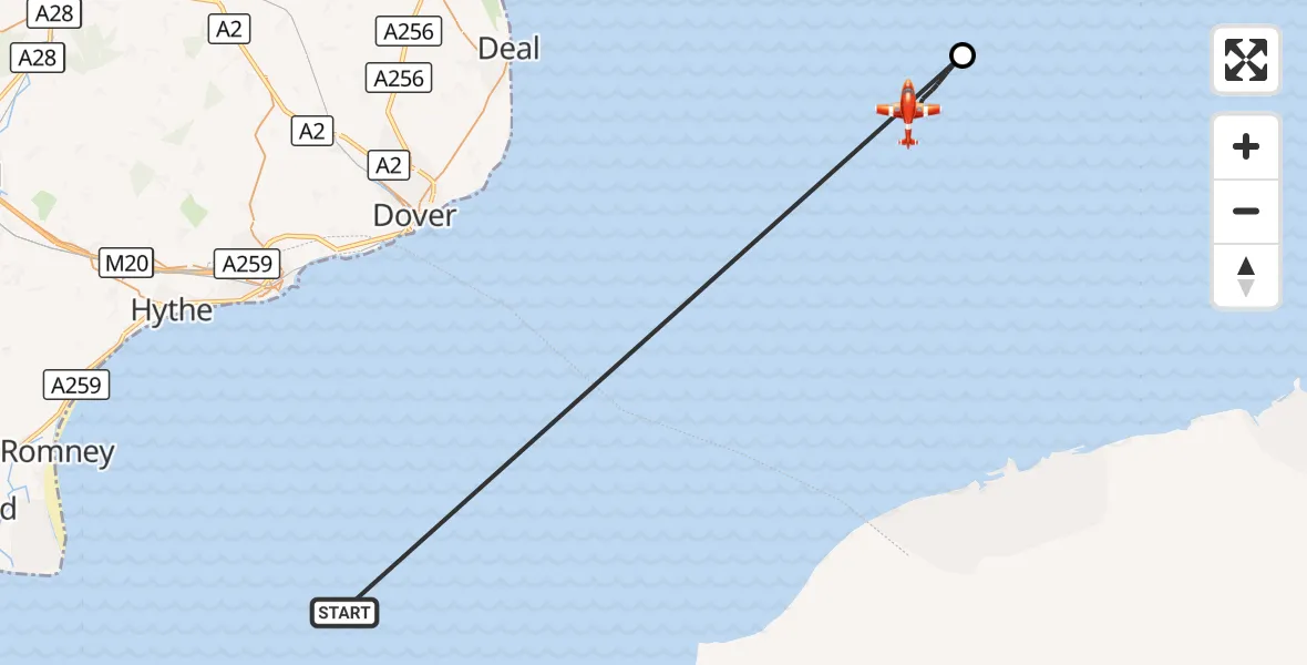 Flight route Coastguard Drone English Channel - North Sea, 25 September 2026, 08:56