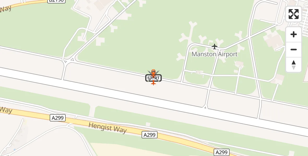 Flight route Coastguard Helicopter Manston Airport - Manston Airport, 25 September 2026, 09:52