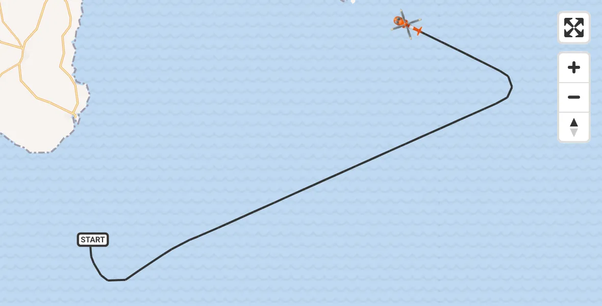 Flight route Coastguard Helicopter Irish Sea - Irish Sea, 25 September 2026, 14:58