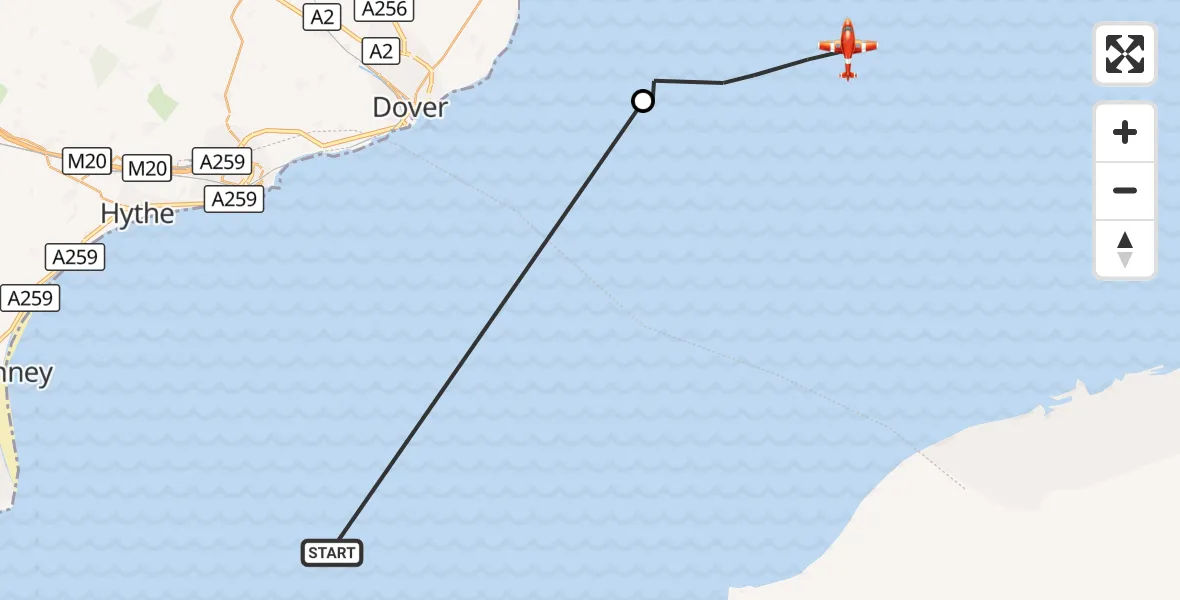 Flight route Coastguard Drone English Channel - North Sea, 26 September 2026, 01:13