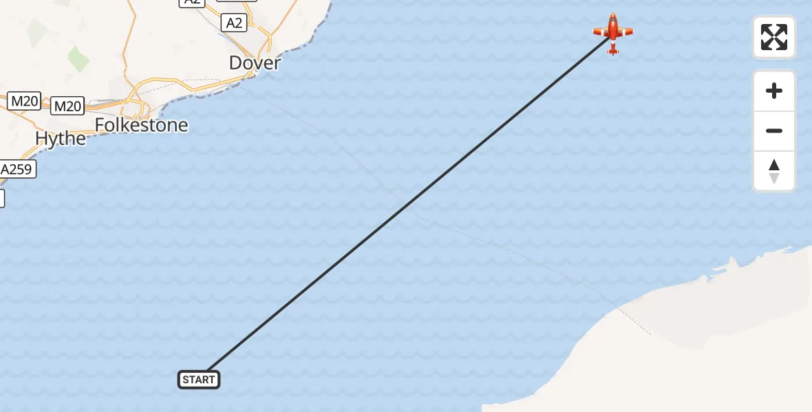 Flight route Coastguard Drone English Channel - North Sea, 26 September 2026, 02:55
