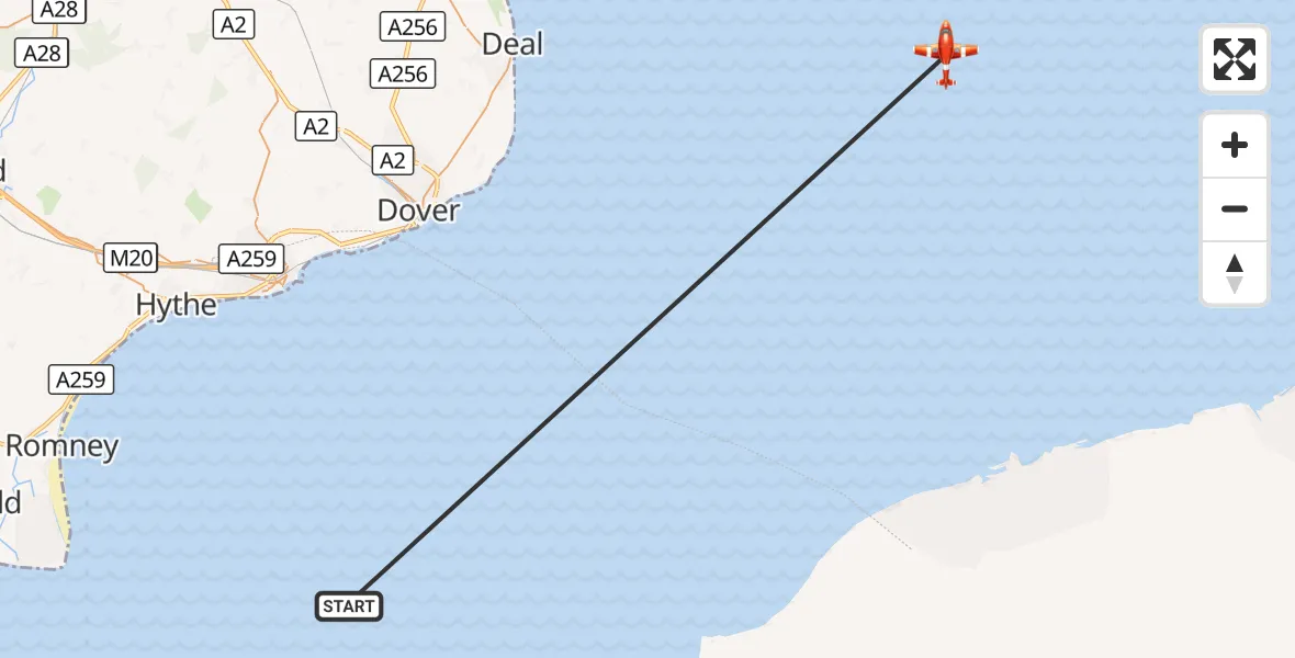 Flight route Coastguard Drone English Channel - North Sea, 26 September 2026, 03:02