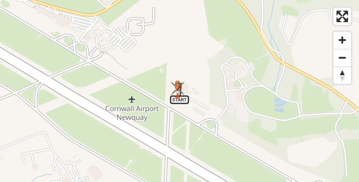 Flight route Coastguard Helicopter Cornwall Airport Newquay - Cornwall Airport Newquay, 26 September 2026, 07:05