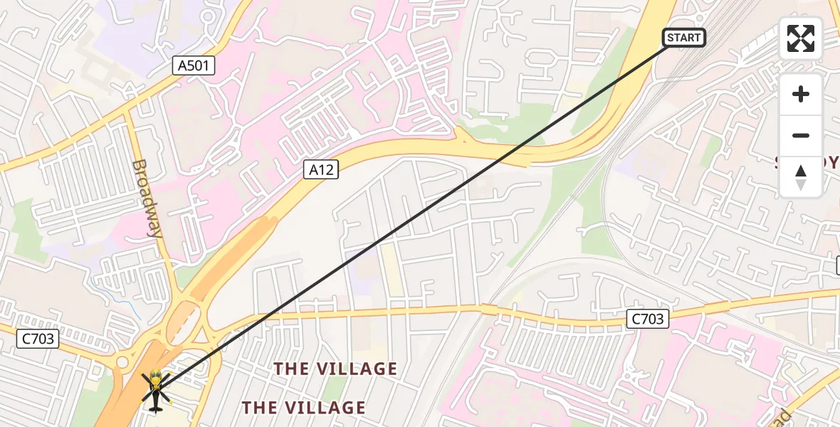Flight route Police Helicopter Belfast City District - Belfast City District, 26 September 2026, 10:18