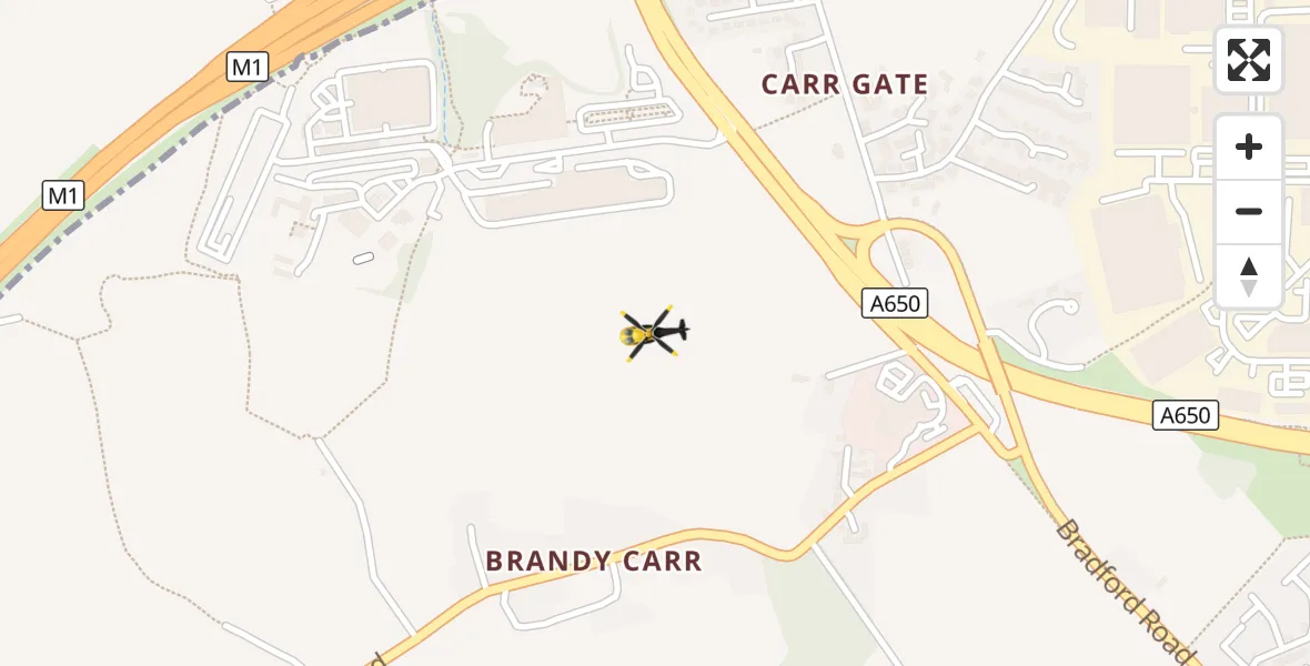 Flight route Police Helicopter Brandy Carr - Brandy Carr, 26 September 2026, 12:08