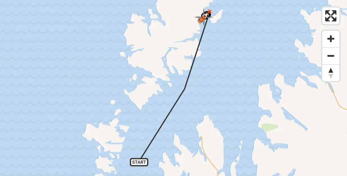 Flight route Coastguard Helicopter Inner Seas - Stornoway Airport, 26 September 2026, 12:32