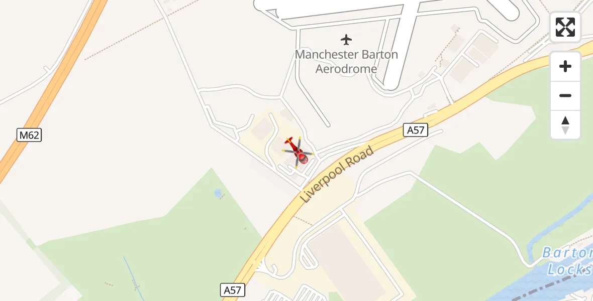 Flight route Air Ambulance Helicopter Manchester Barton Aerodrome - Manchester Barton Aerodrome, 26 September 2026, 12:32