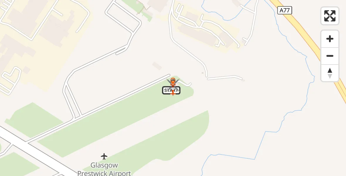 Flight route Coastguard Helicopter Glasgow Prestwick Airport - Glasgow Prestwick Airport, 26 September 2026, 12:50