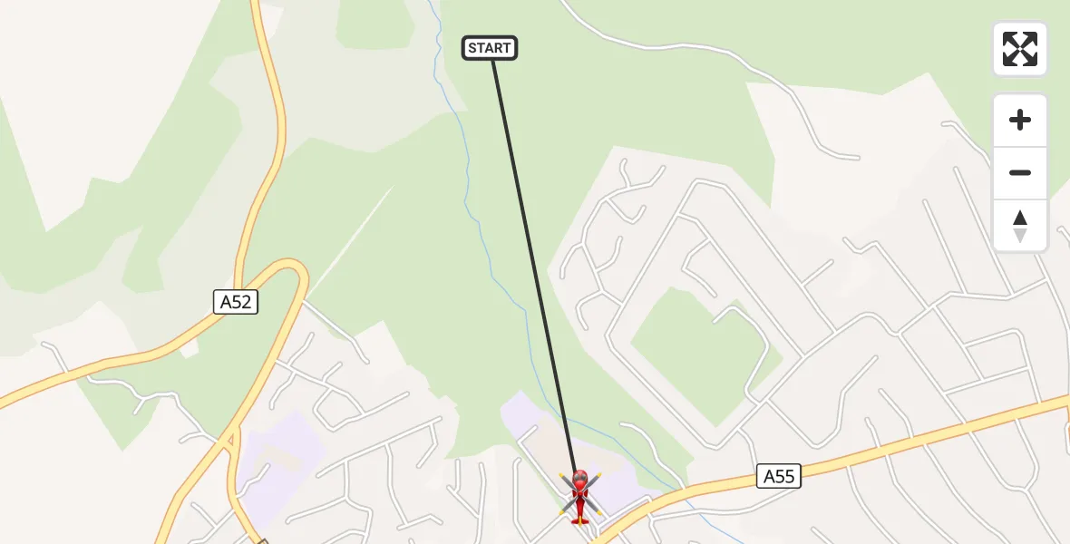 Flight route Air Ambulance Helicopter Belfast City District - Belfast City District, 26 September 2026, 13:58