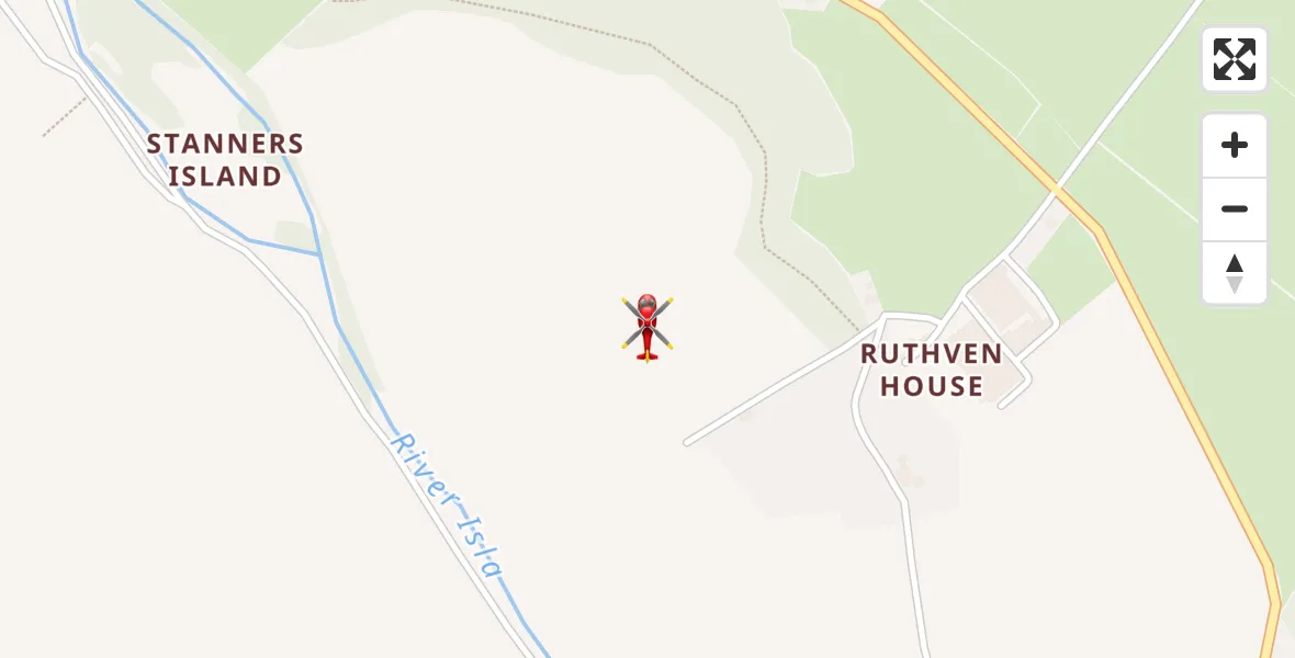 Flight route Air Ambulance Helicopter Ruthven - Ruthven, 26 September 2026, 17:24