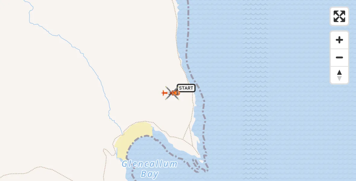 Flight route Coastguard Helicopter Inner Seas - Inner Seas, 26 September 2026, 19:17