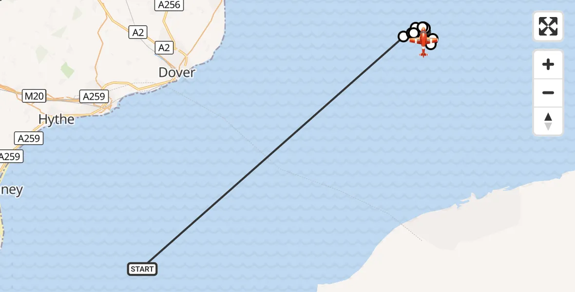 Flight route Coastguard Drone English Channel - Noordzee, 27 September 2026, 06:11